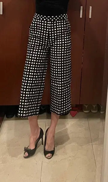 셀프 포트레이트 체크 팬츠