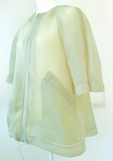 셀포드 CELFORD 옅은 민트 그린 시어 자켓 블루종 새상품급