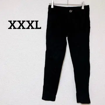 새상품급 [ XXXL ] 블랙 스키니 팬츠 스트레치 소재 블랙 슬림 팬츠