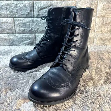 컨디션 최상 버켄스탁 라라미 하이 사이드 지퍼 부츠 윙팁