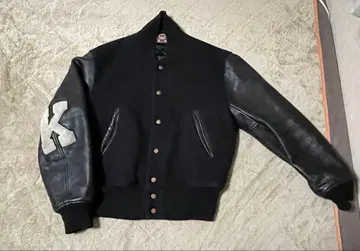 칼 헬무트 바시티 자켓 블랙/가죽