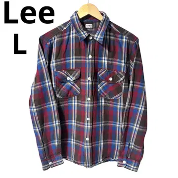 Lee 리 헤비 코튼 체크 플란넬 셔츠 L Sanforrized