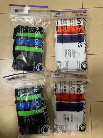 훼미리마트 라인 양말 4족 세트 1