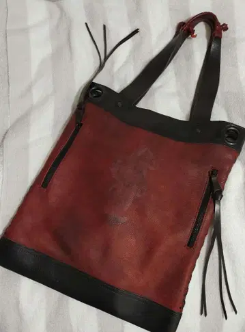 남성용 여성용 가방 백 와인 레드 가죽 멋진