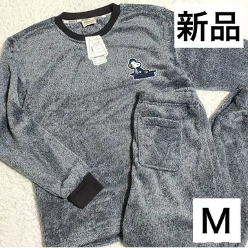 새상품 SNOOPY 스누피 퍼지 룸웨어 파자마 긴팔 남성용 M