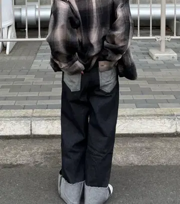 SHESAME 롤업 데님 블랙 M