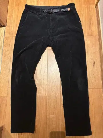 grn 코듀로이 팬츠 블랙 사이즈 3 (L 상당) 벨트 포함