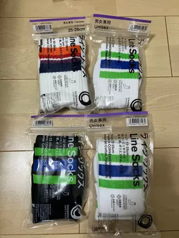 훼미리마트 라인 양말 4족 세트 2