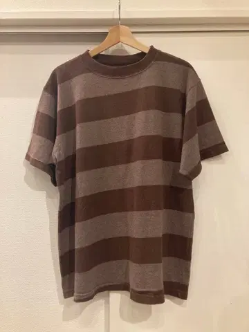 Goodwear 브라운 스트라이프 T셔츠 L