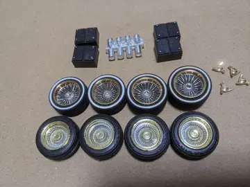 1/25 로우라이더 와이어 휠 프라모델 하이드로 부품 1/24