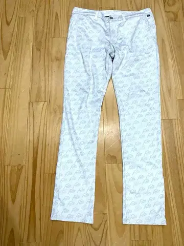 FILA 골프 로고 화이트 골프 3층 본딩 팬츠 플리스