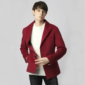 VANQUISH 뱅퀴시 코트 숏 기장 와인 레드