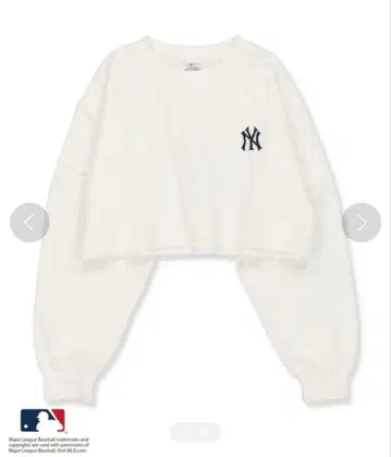 [ MLB ] MLB 로고 마크 숏 기장 맨투맨