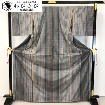 본고장 오시마 명주 염색 오시마 세로 줄무늬 톨 사이즈 K-5117