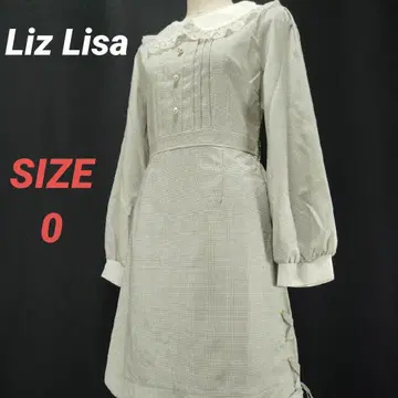 LIZ LISA 리즈리사 원피스 레이스 옷깃 체크