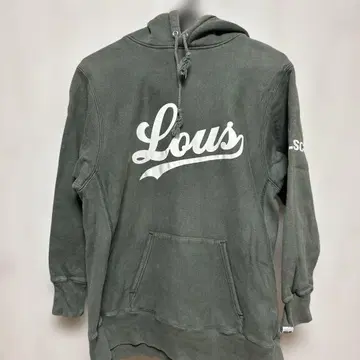 Lous 후드 부착 후드티 카키