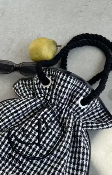 스나이델 백 복조리형 트위드