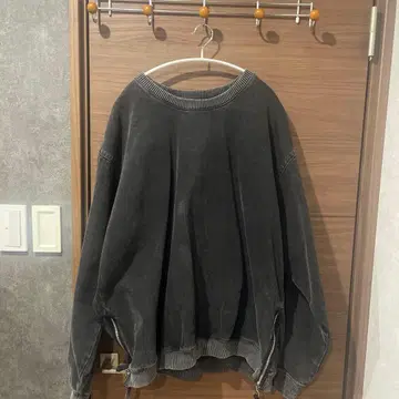 ZARA 데님 다크 그레이 오버 사이즈 맨투맨