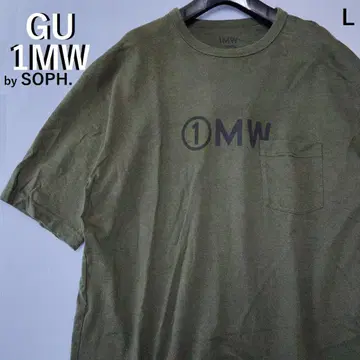 지유 GU 1MW by SOPH. 포켓 T셔츠 반팔 다크 브라운 L