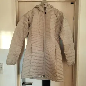 S 컬럼비아 후드 부착 롱 다운 자켓