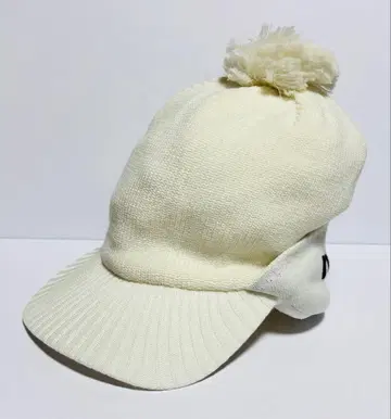 뉴발란스 여성용 챙 부착 니트 모자 화이트 새상품