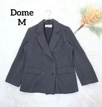 돔 여성용 테일러드 더블 프레스 자켓 (M) 그레이 헤링본 스타일