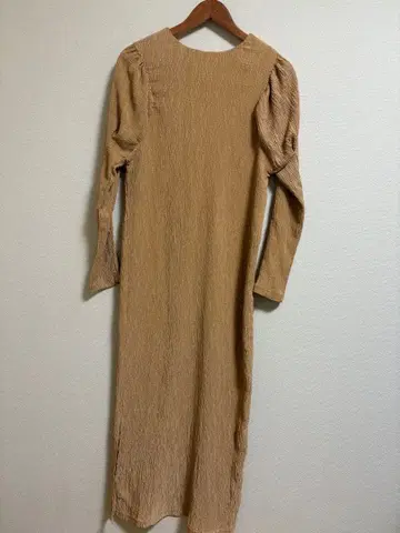 GALLARDAGALANTE NAVY 퍼프 슬리브 롱 원피스