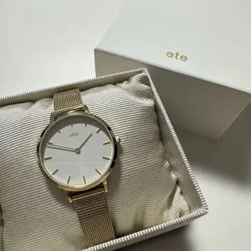 ete 보이프렌드 워치 스테인리스 골드