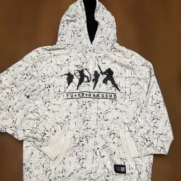 유유백서 스플래터 패턴 후드티 M