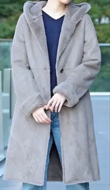 BEAMS Demi Luxe 무스탕 코트