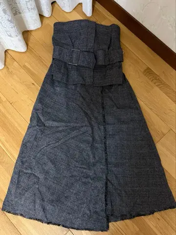 Mystrada 체크 무늬 원피스 뷔스티에