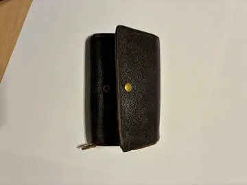 블랙 가죽 3단 폴더형 지갑