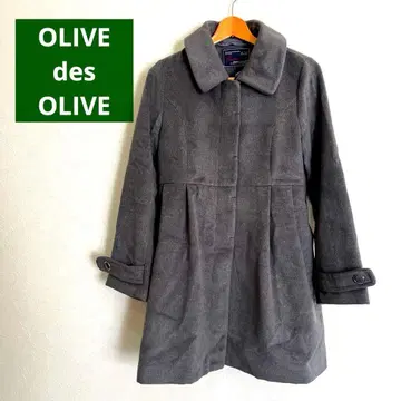 올리브 데 올리브 스텐카라 코트 울 여성용 L 사이즈 그레이