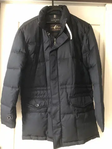 네이비 다운 자켓 (탈부착 가능 후드 부착)