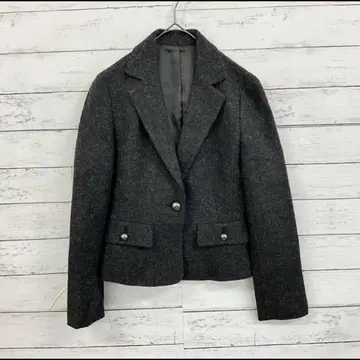 CLEAR IMPRESSION 울 혼방 자켓 짙은 그레이 깔끔한 아우터