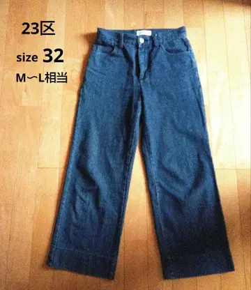 23구 DENIM 와이드 팬츠 데님 청바지 32 M L 블루