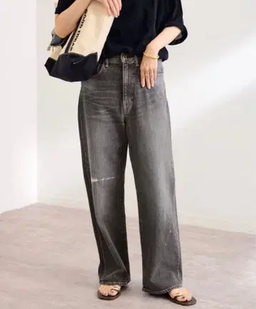 FRAMeWORK 프레임워크 데님 스트레이트 팬츠 블랙 38