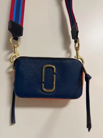 숄더백 네이비 오렌지