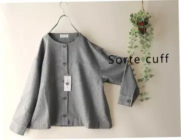 새상품 할인 Sorte cuff 라이트 그레이*헤링본 노카라 자켓 41