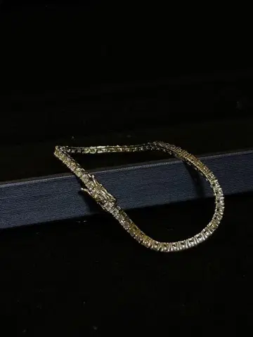 최고급 모이사나이트 테니스 팔찌 실버 16cm 0.06ct