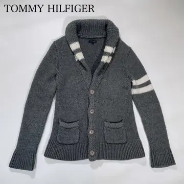 타미힐피거 알파카 혼방 가디건 그레이 L