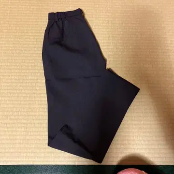 와코루 스크럽 팬츠 블랙 슬랙스 S 사이즈