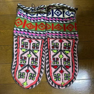 민족 패턴 양말 이란의 손뜨개질 양말 손뜨개질