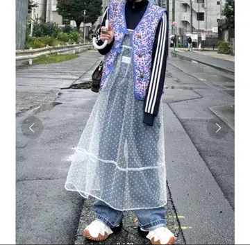 Alley by wcloset 꽃무늬 호리병 퀼팅 베스트