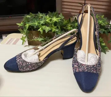 투톤 절개 백 샌들