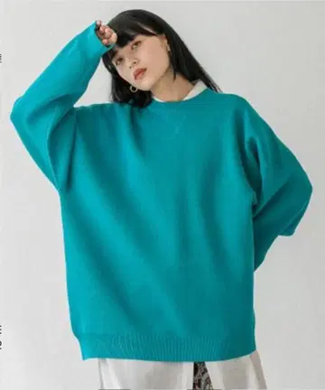JEANASIS 라이트 블루 볼륨 슬리브 풀오버