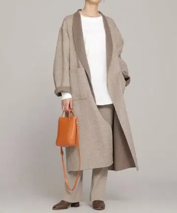 나노 유니버스 리사이클 폴리에스테르 리버 체크 오버코트