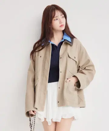 SNIDEL 바리에 미들 블루종