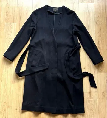 Demi-Luxe BEAMS 노카라 롱 코트 네이비 사이즈 36