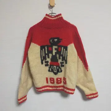 카우친 스웨터 집업 새 패턴 니트 이글